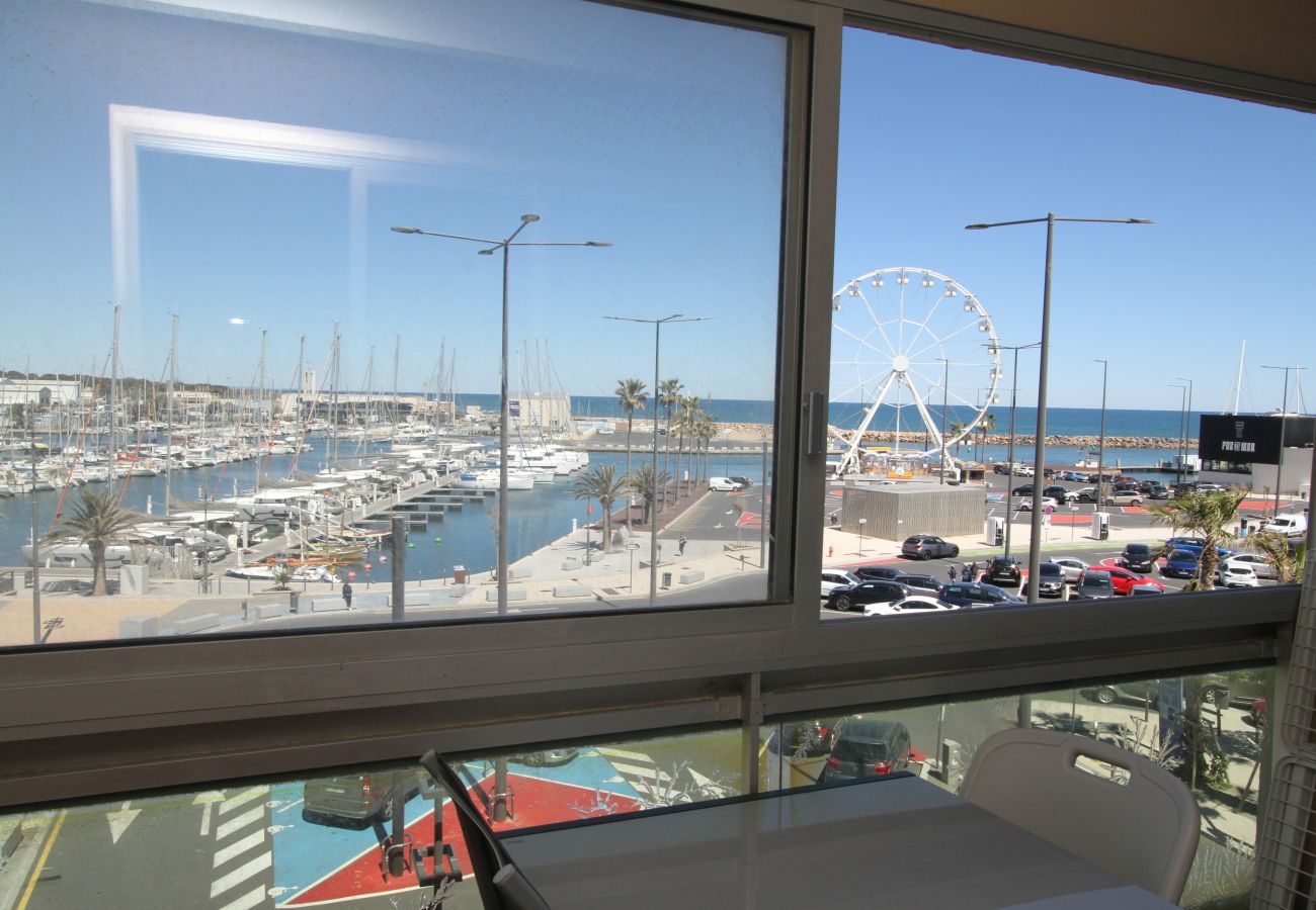 Appartement à Canet-en-Roussillon - Appartement 2 pièces vue sur la marina avec parking